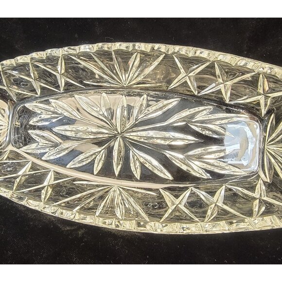 Vintage 1950's Pressed Glass "Prescut Pattern" Candy Dish - Picture 13 of 13